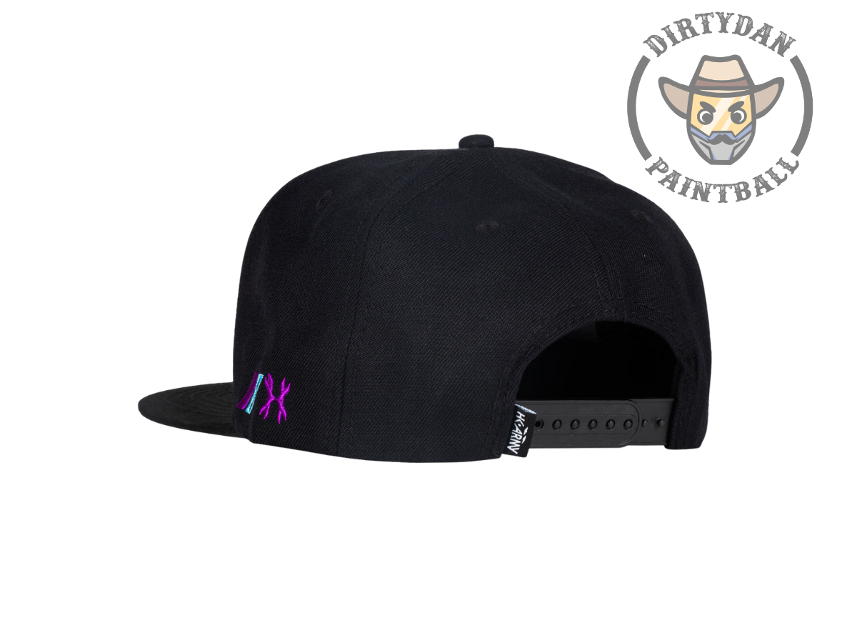 Split Snapback Hat - Black/Blue/Purple