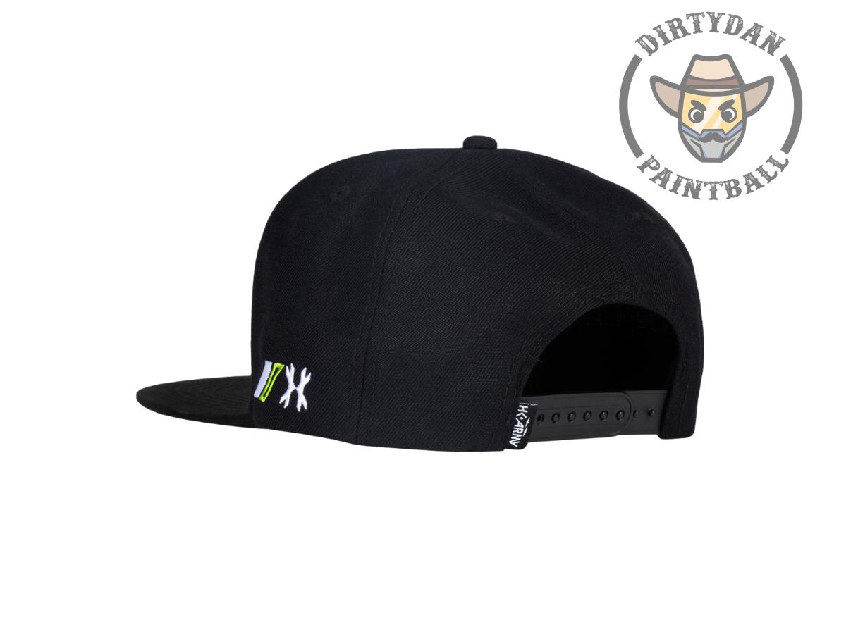Split Snapback Hat - Black/Green/White