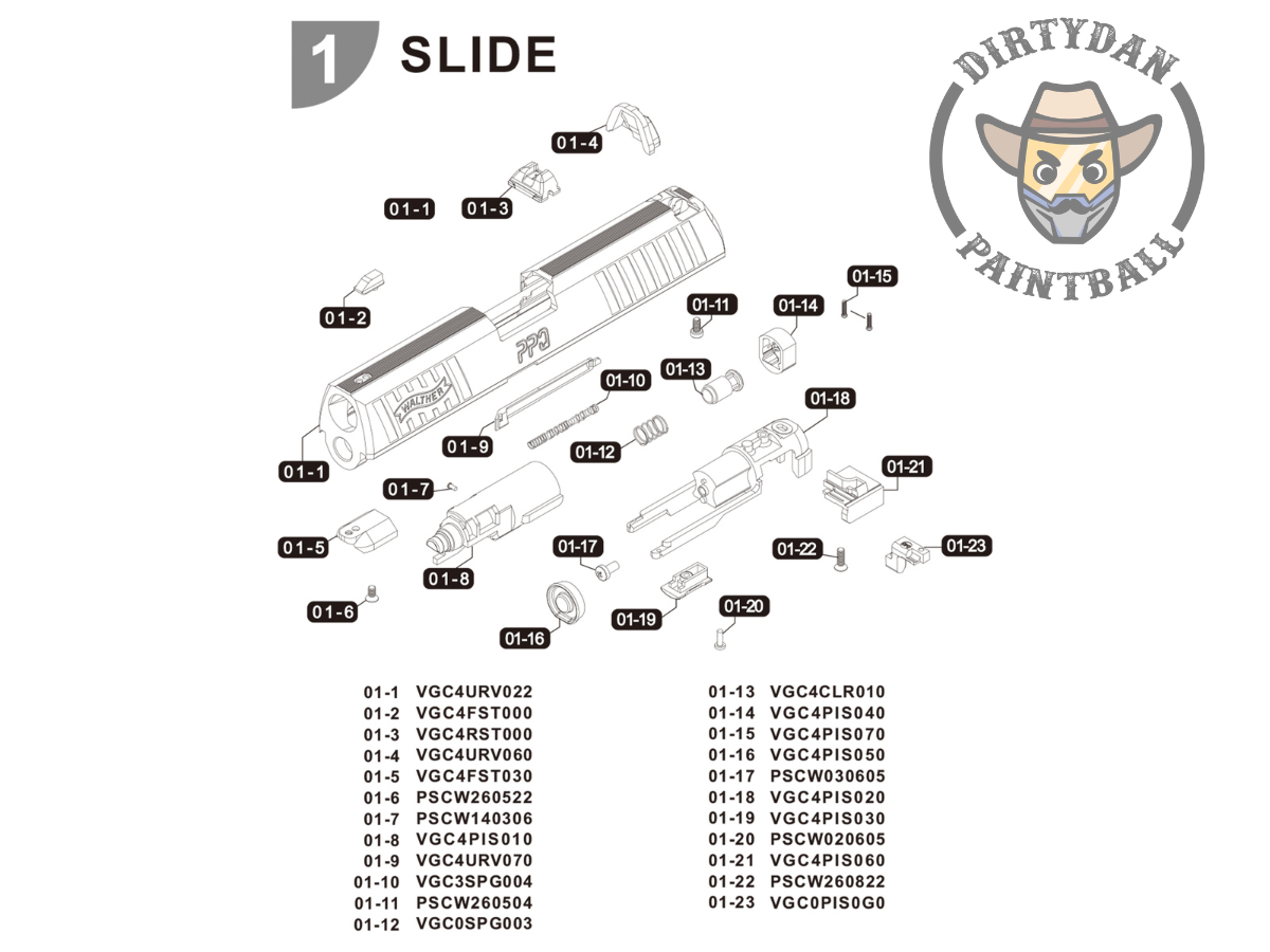 Elite Force/Walther PPQ GBB(VFC) Rebuild Kit