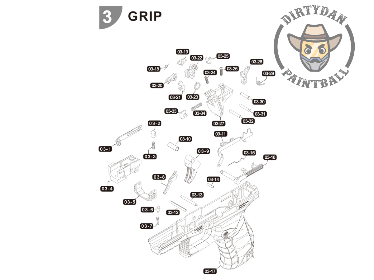 Elite Force/Walther PPQ GBB(VFC) Rebuild Kit