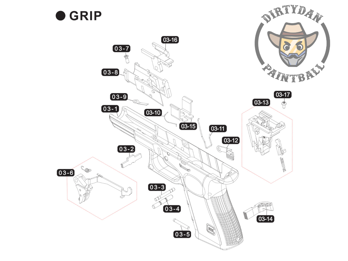 GLOCK 17 Gen4 and 19 Gen3 REBUILD KIT