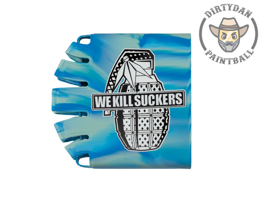 Bunkerkings Knuckle Butt Tank Cover - Cyan Grenade