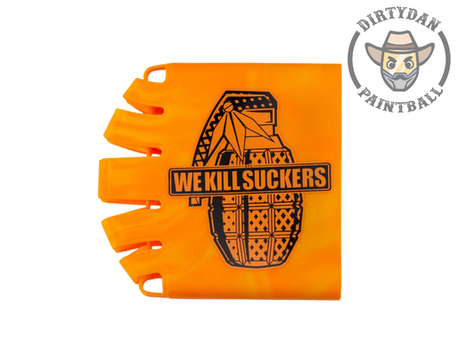 Bunkerkings Knuckle Butt Tank Cover - Orange Grenade