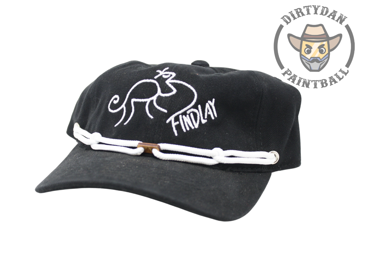 Findlay Dad Hat - Black/White Cursive