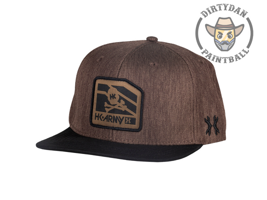 Clip Snapback Hat - Black/Tan