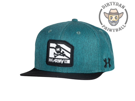 Clip Snapback Hat - Black/Teal