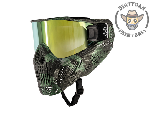 HSTL Skull Goggle Snake Green w/ Gold Lens