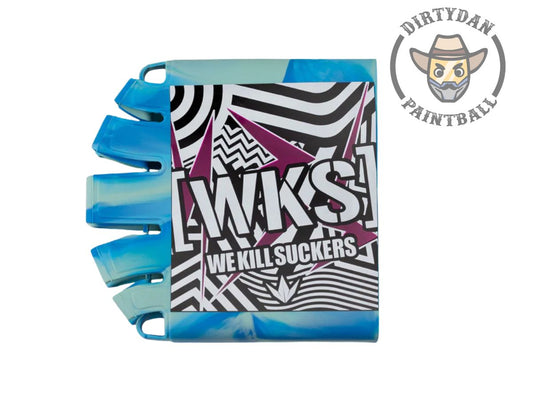 Bunkerkings - Knuckle Butt Tank Cover - WKS Shred - Cyan