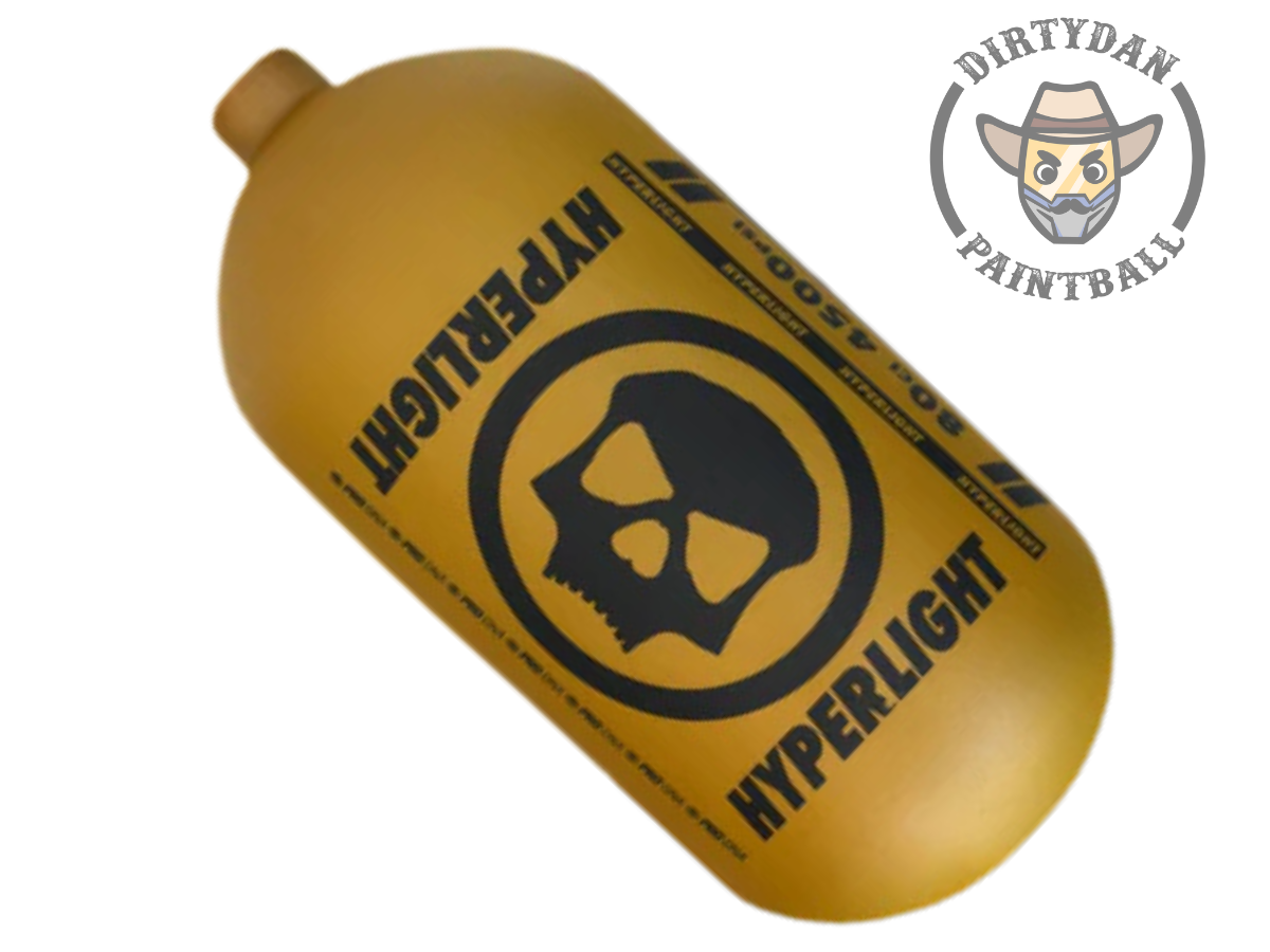 INFAMOUS™ "FROZEN MATTE" HYPERLIGHT TANK 80CI - GOLD/BLACK (BOTTLE ONLY)