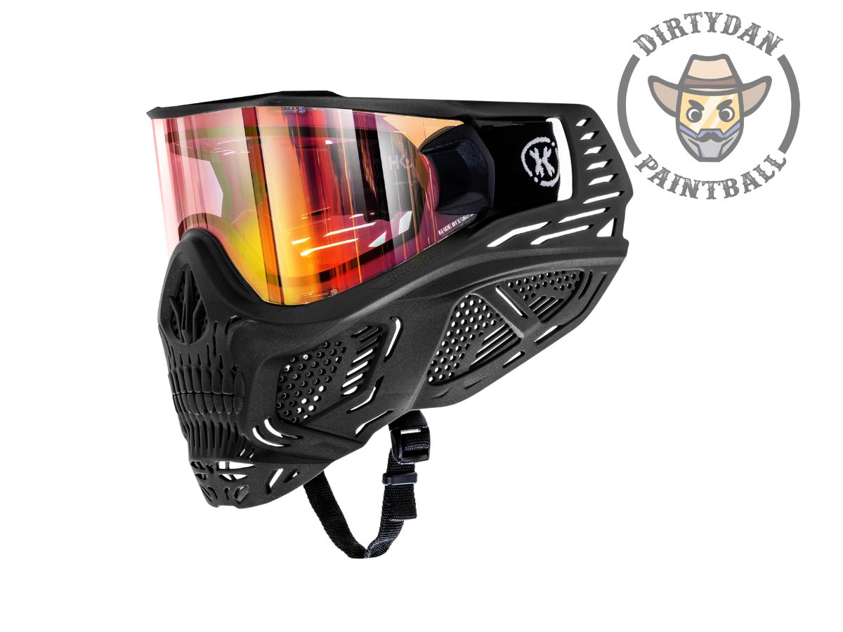 HSTL Skull Goggle "Death" - Black w/ Fire Lens