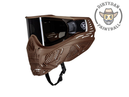 HSTL Skull Goggle "Grave Digger" - Tan w/ Smoke Lens