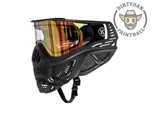 HSTL Skull Goggle "Raider" - Black w/ Gold Lens