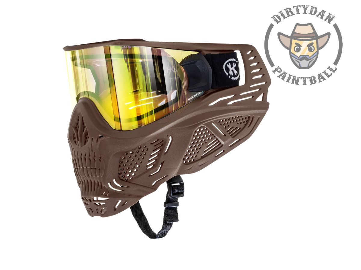 HSTL Skull Goggle "Sandman" - Tan w/ Gold Lens