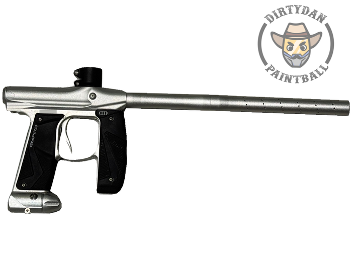 Actual Used Empire Mini GS - Silver, side view of this specific paintball marker.