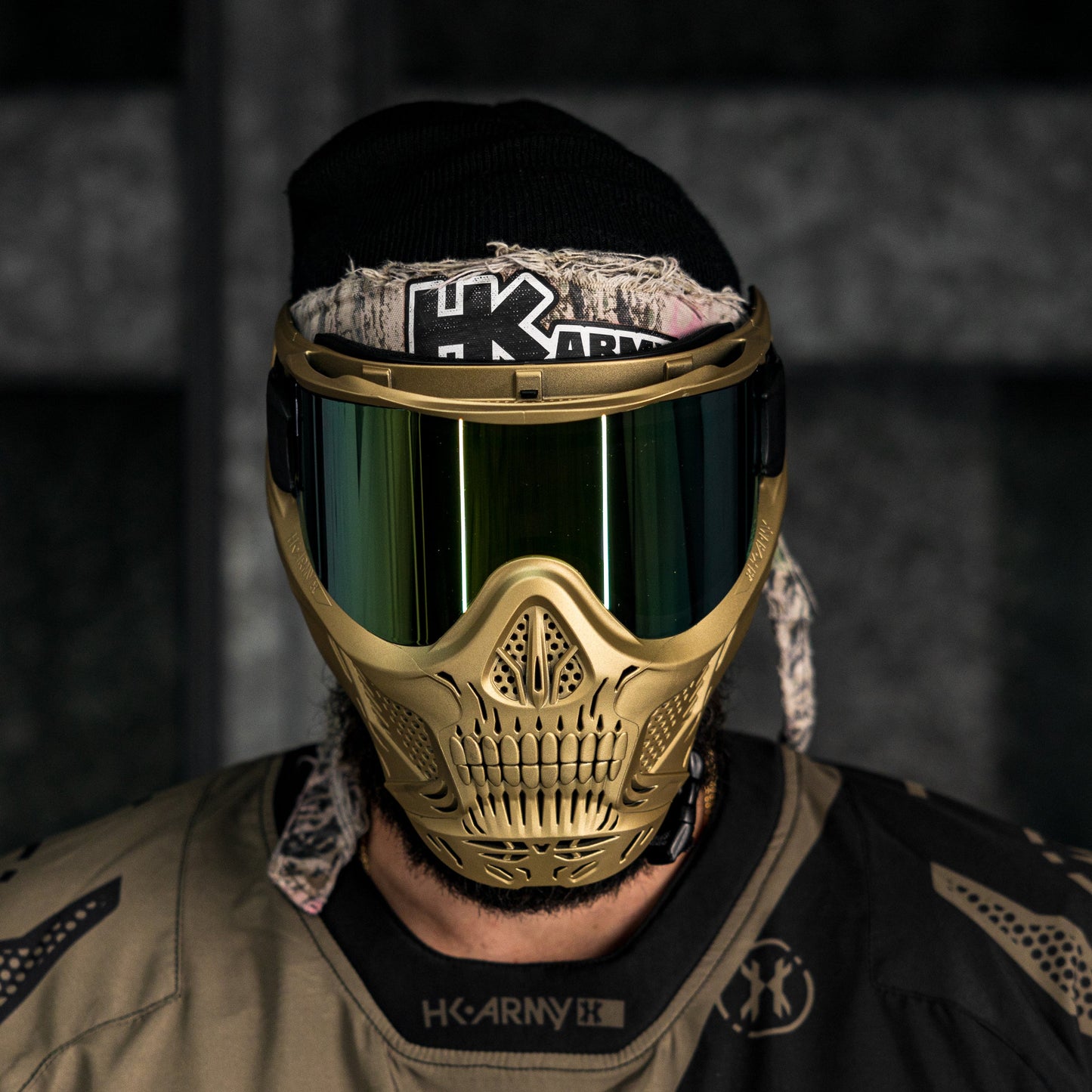 HSTL Skull Goggle Metallic Gold w/ Gold Lens