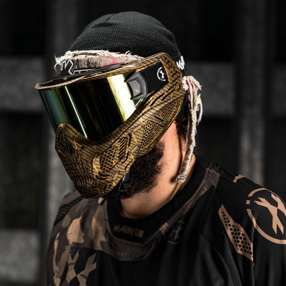 Goggles Machine HSTL Skull Goggle Machine Gold w/ Gold Lens – DirtyDanPB