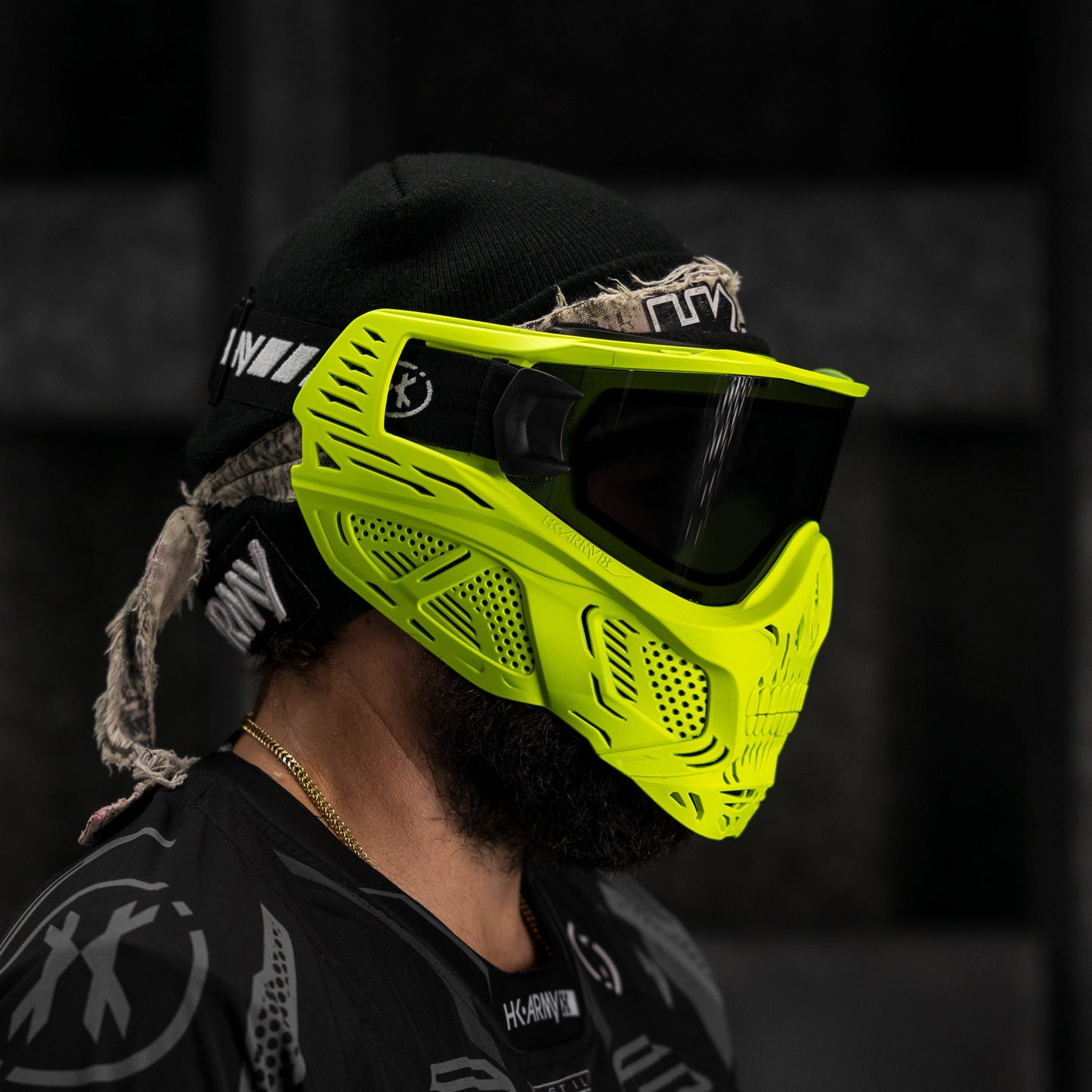 HSTL Skull Goggle Neon Yellow w/ Smoke Lens