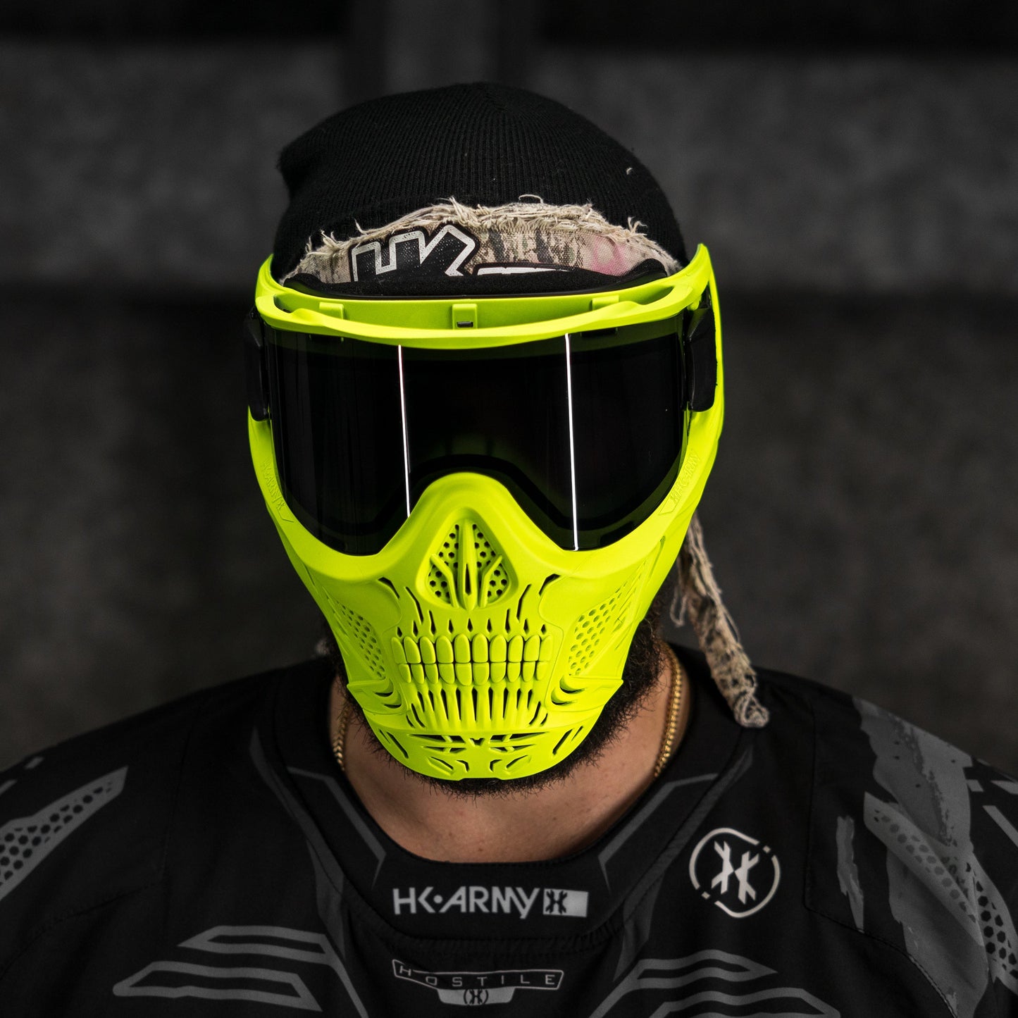 HSTL Skull Goggle Neon Yellow w/ Smoke Lens