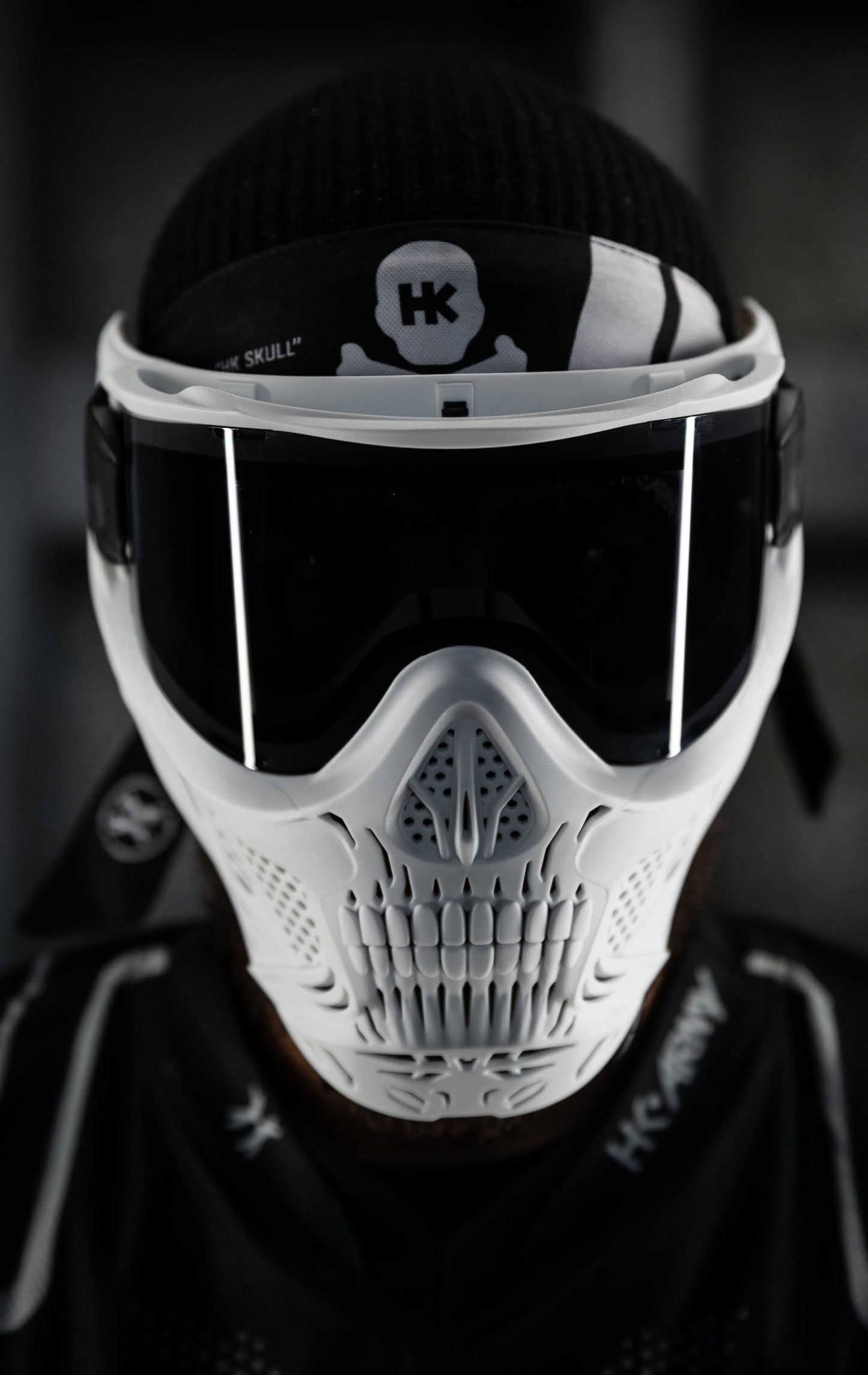 HSTL Skull Goggle "Ghost" - White w/ Smoke Lens