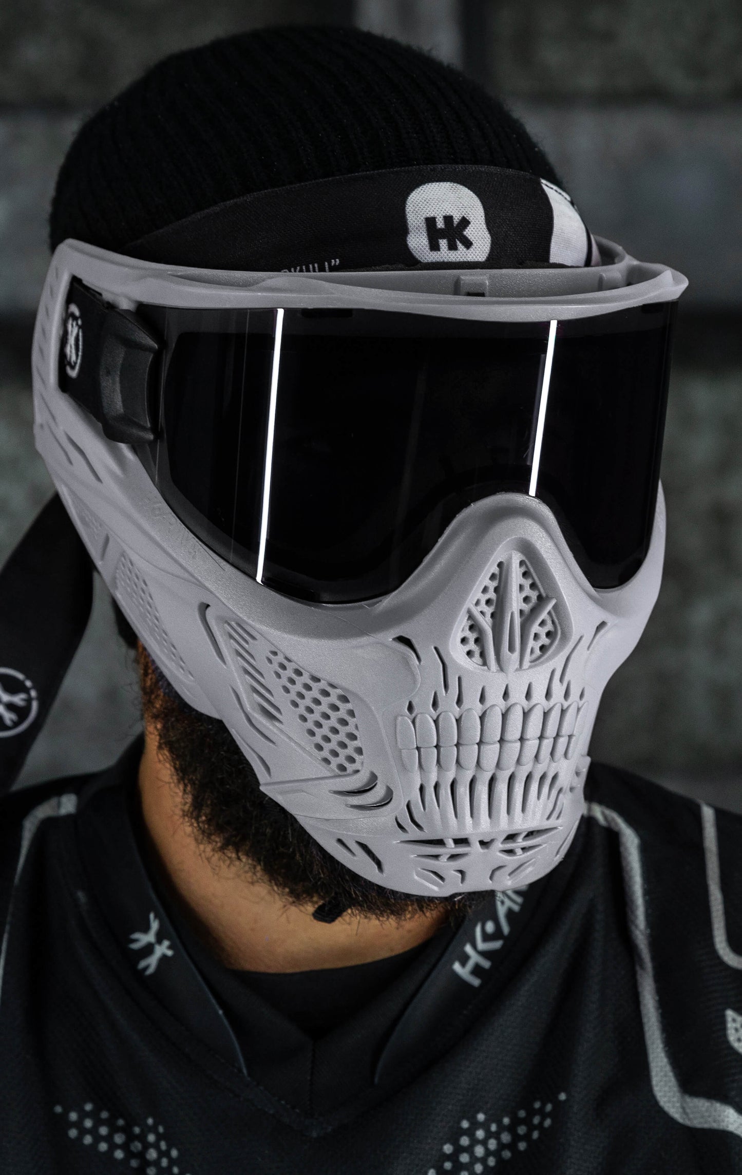 HSTL Skull Goggle "Tombstone" - Grey w/ Smoke Lens