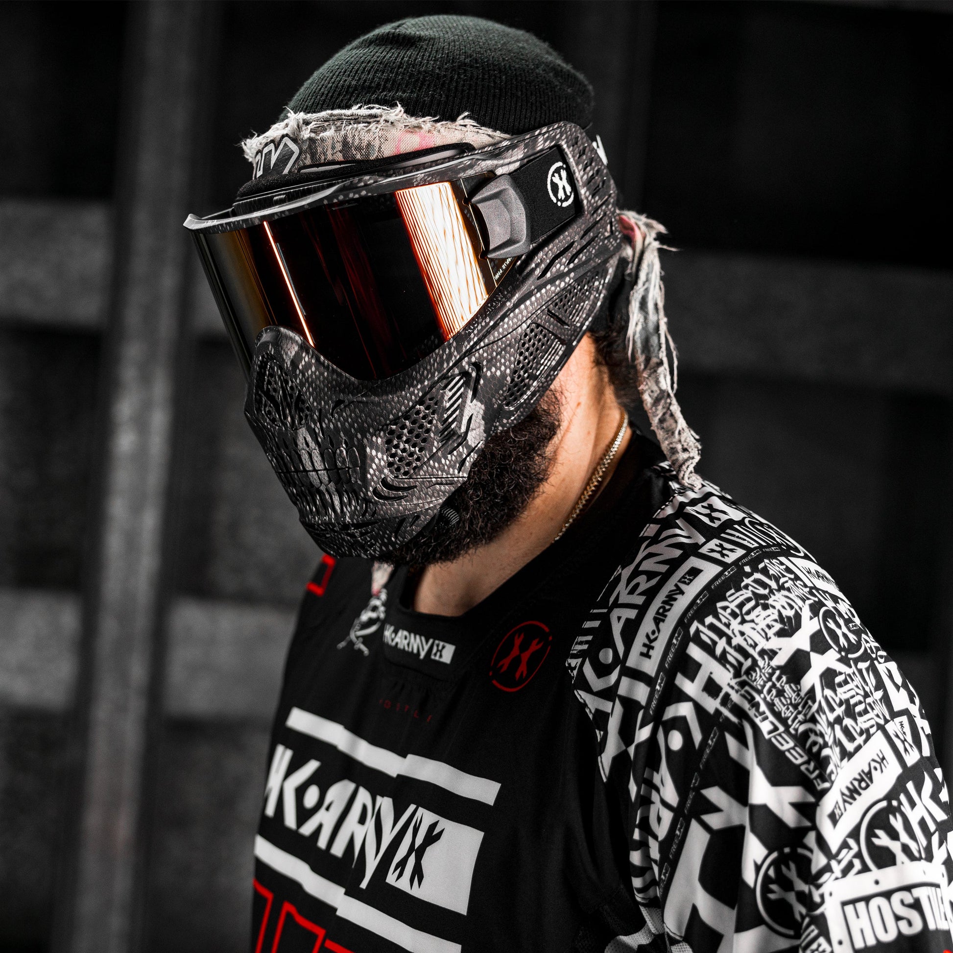 hstl skull goggle HSTL Skull Goggle Snake Grey w/ Fire Lens