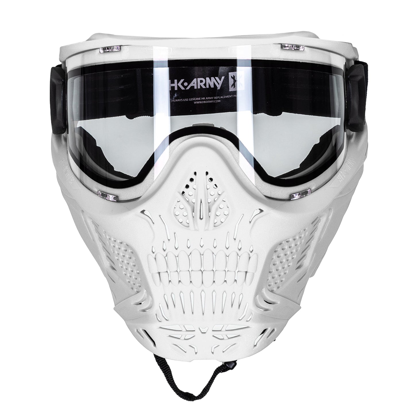 HSTL Skull Goggle - White w/ Clear Lens